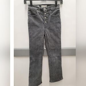 Madewell Cali Denim Boot Jeans Button Front Edition